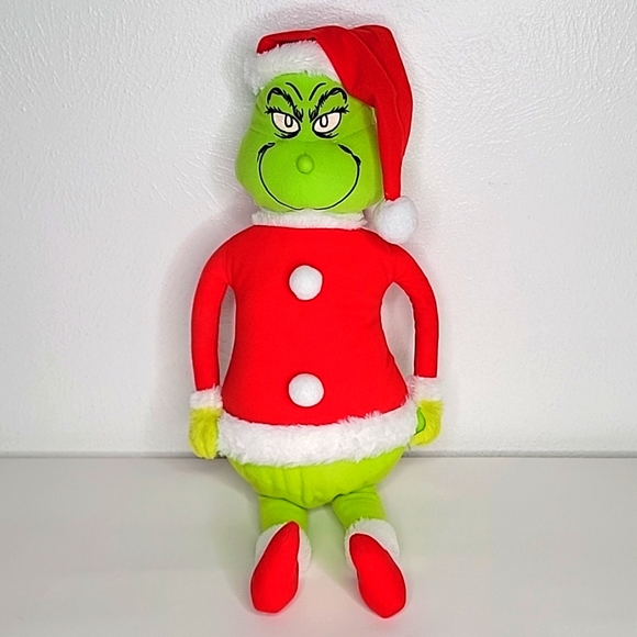 Christmas Grinch Plush with section cup attached to his head. 20" H - Picture 2 of 5